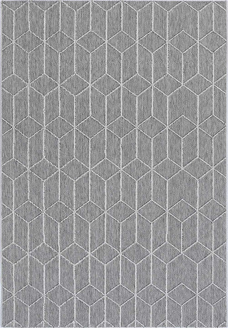Yumi Sikua Grey Geometric Flatweave Rug