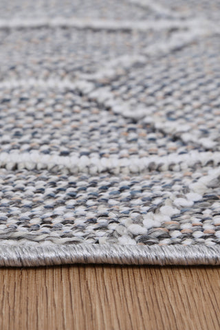 Yumi Sikua Grey Geometric Flatweave Rug