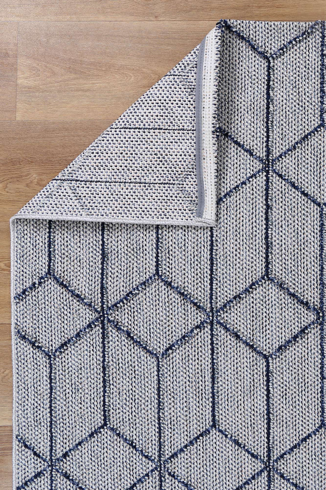 Yumi Greenslade Charcoal Geometric Flatweave Rug