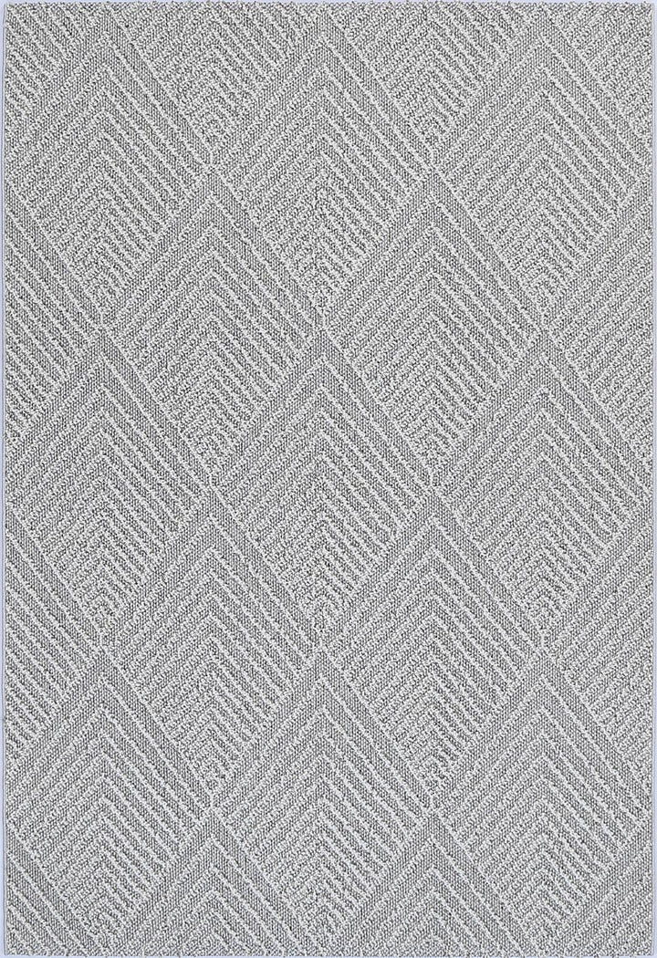 Yumi Kini Grey Geometric Flatweave Rug