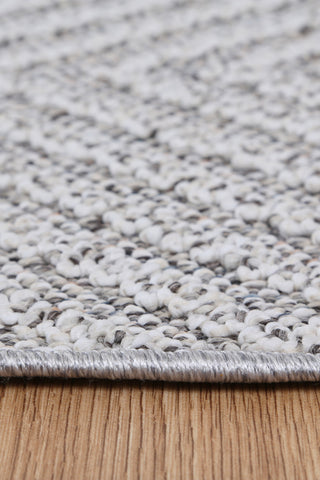 Yumi Kini Grey Geometric Flatweave Rug