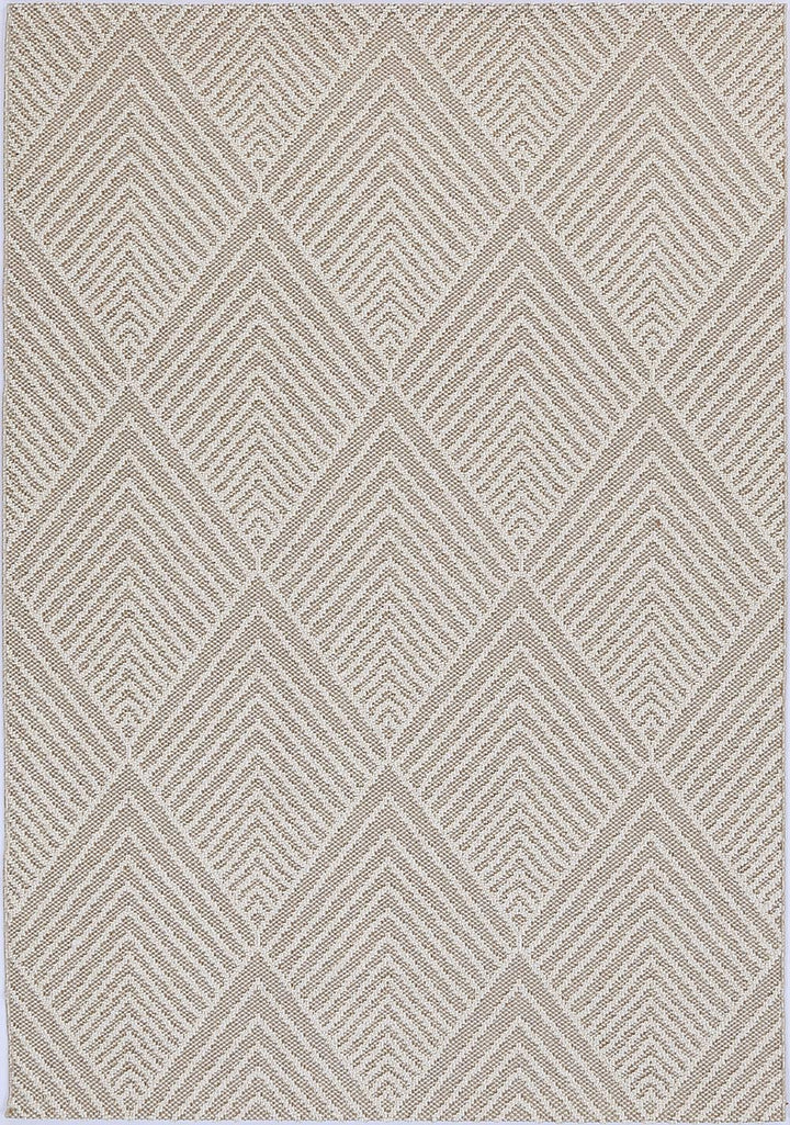Yumi Onika Beige Geometric Flatweave Rug