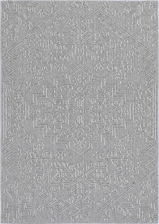 Yumi Nori Grey Tribal Flatweave Rug