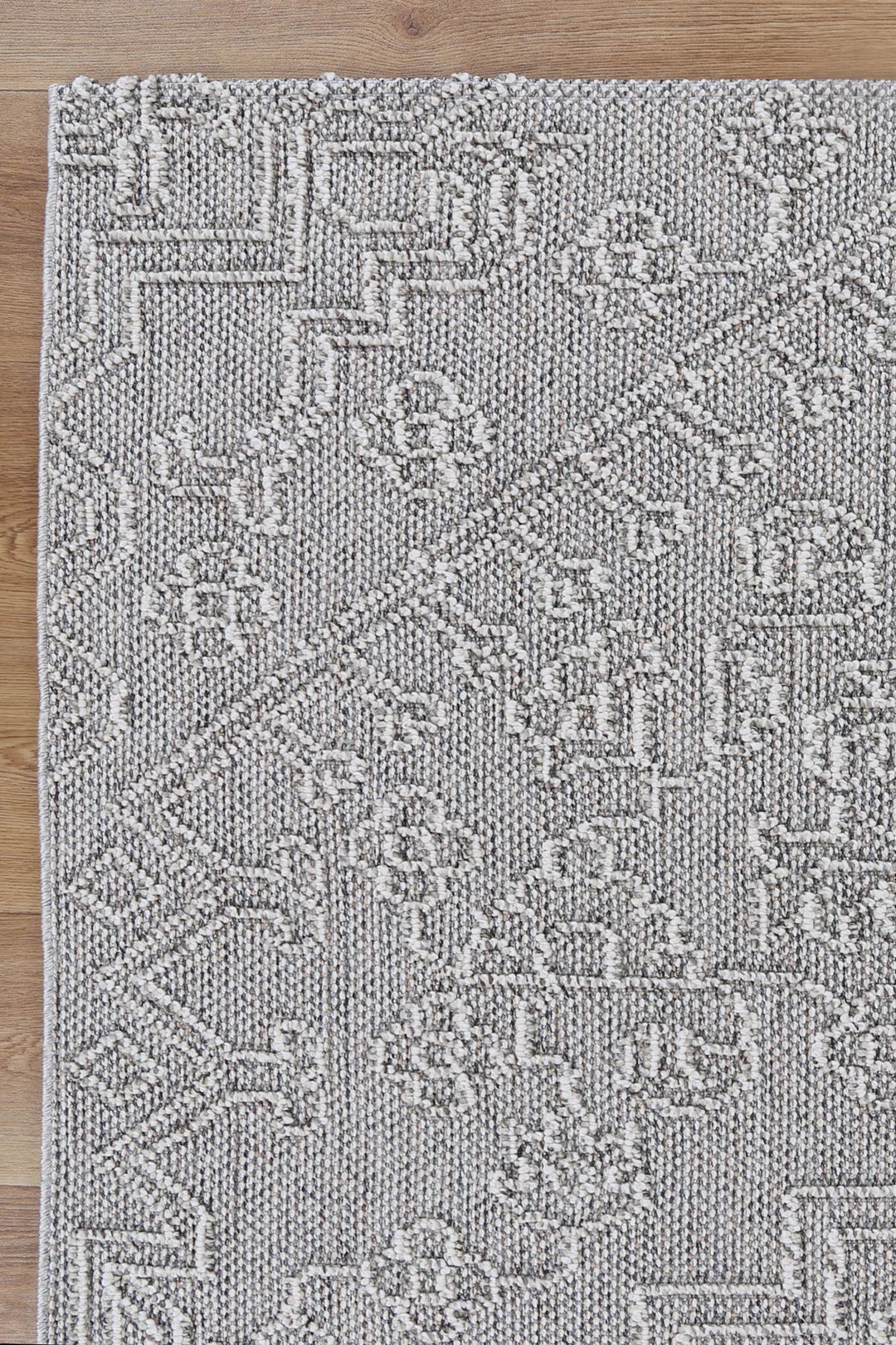 Yumi Nori Grey Tribal Flatweave Rug