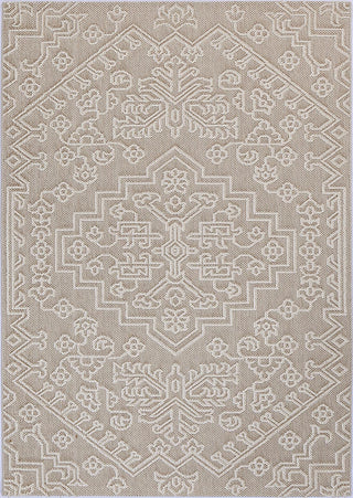 Yumi Waita Beige Tribal Flatweave Rug
