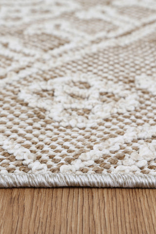 Yumi Waita Beige Tribal Flatweave Rug