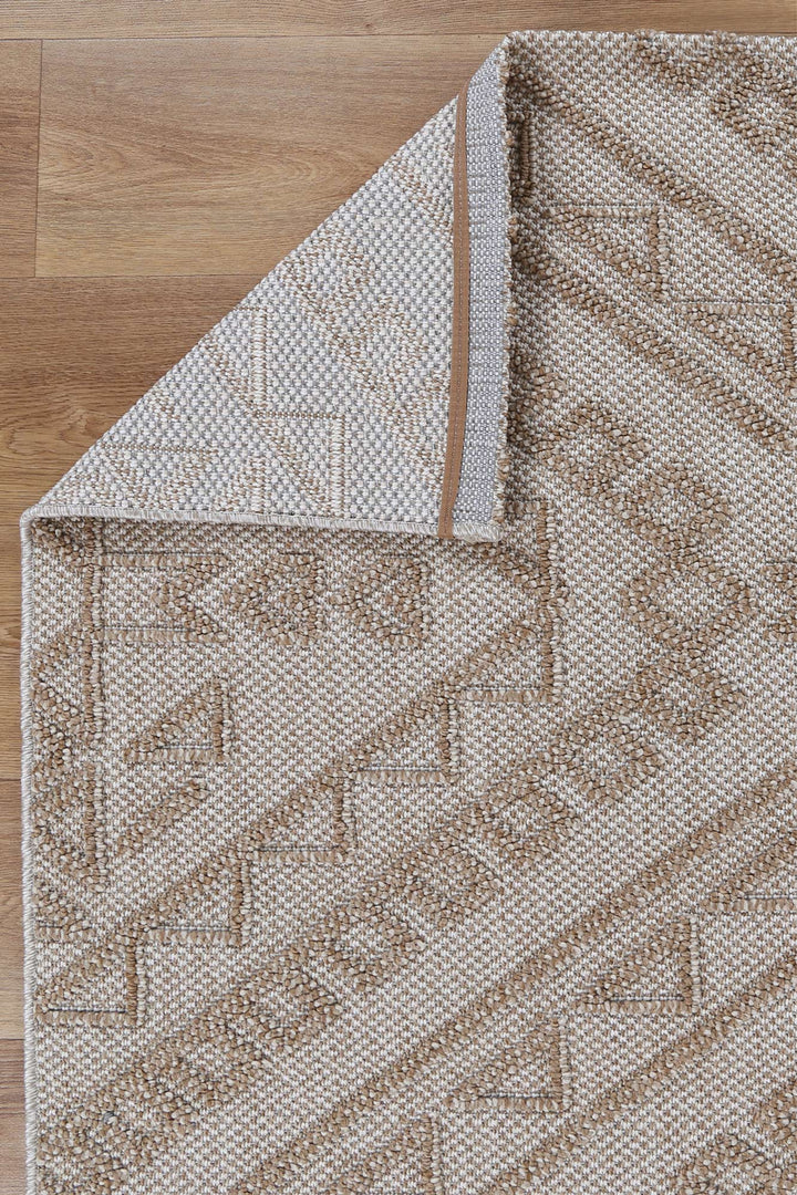 Yumi Kilifa Beige Tribal Flatweave Rug