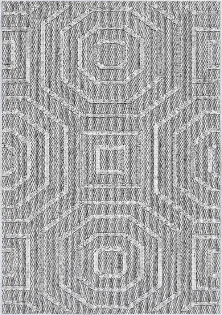 Yumi Suri Ash Geometric Flatweave Rug