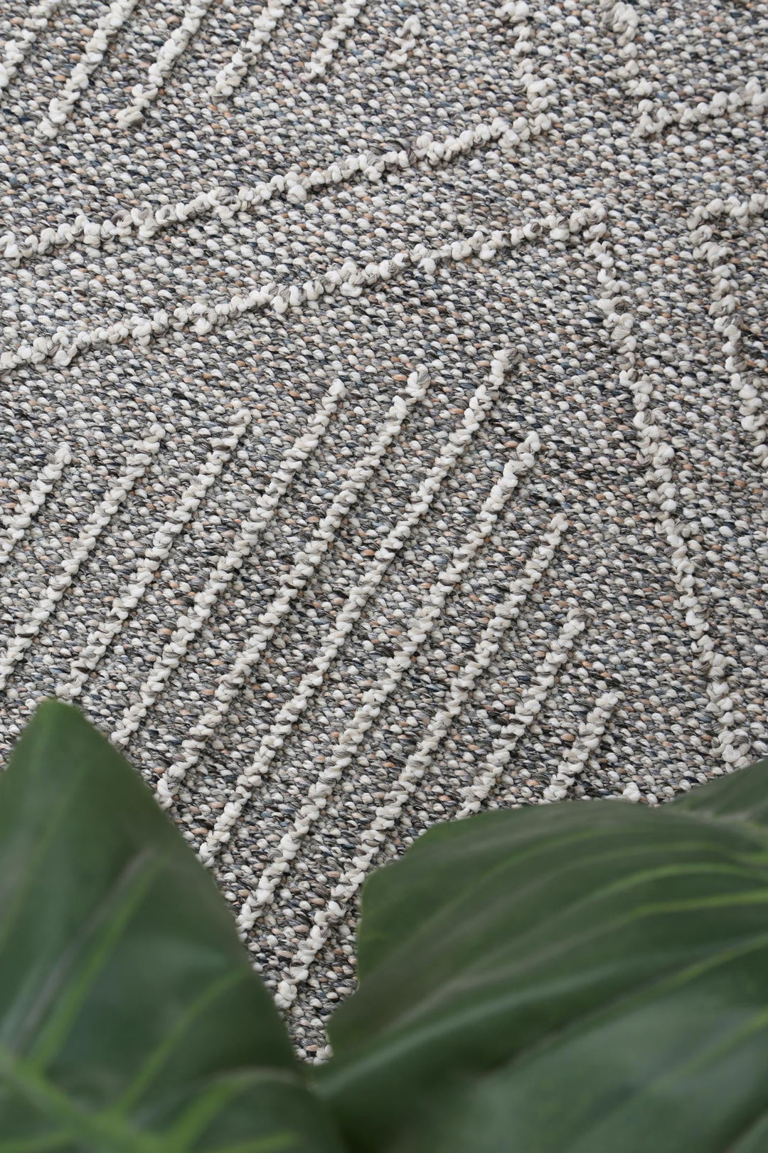 Yumi Vouza Grey Geometric Flatweave Rug