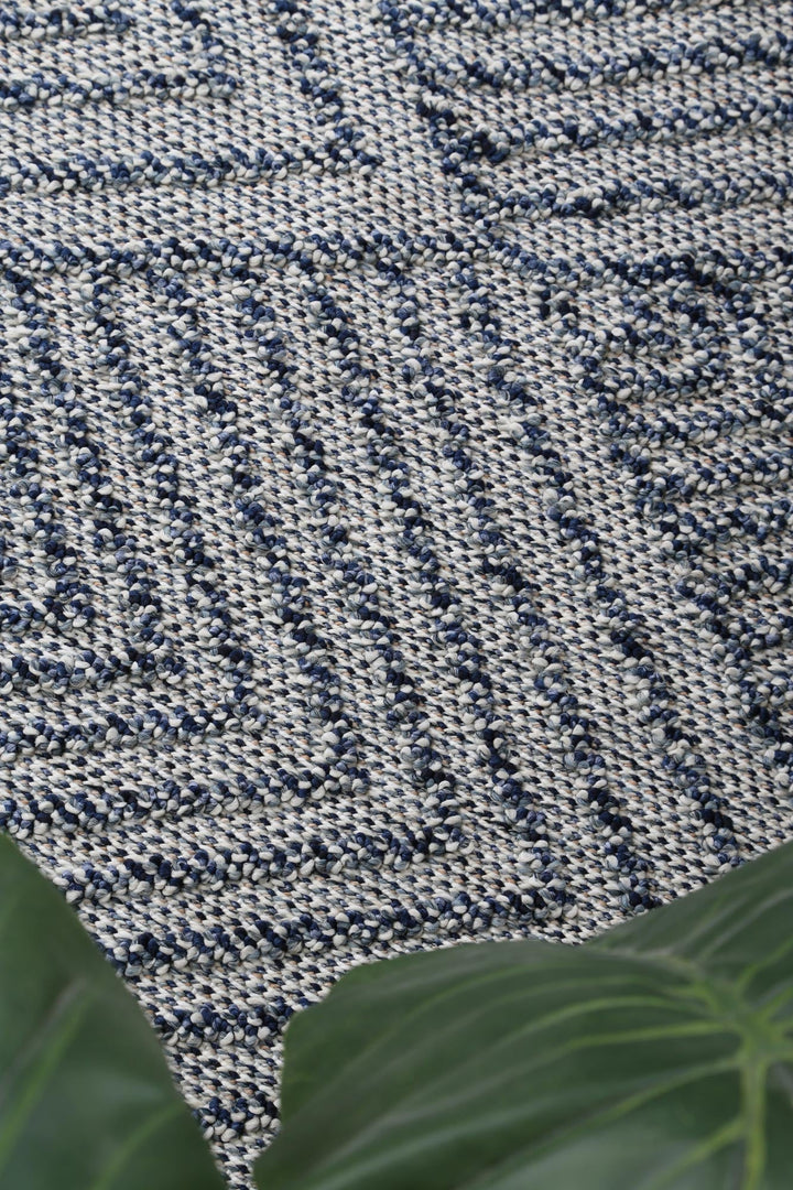 Yumi Naka Charcoal Geometric Flatweave Rug