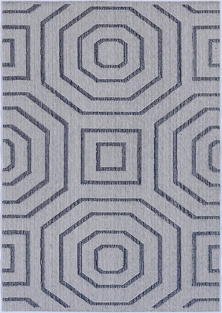 Yumi Hale Charcoal Geometric Flatweave Rug
