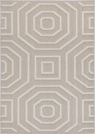 Yumi Lui Beige Geometric Flatweave Rug