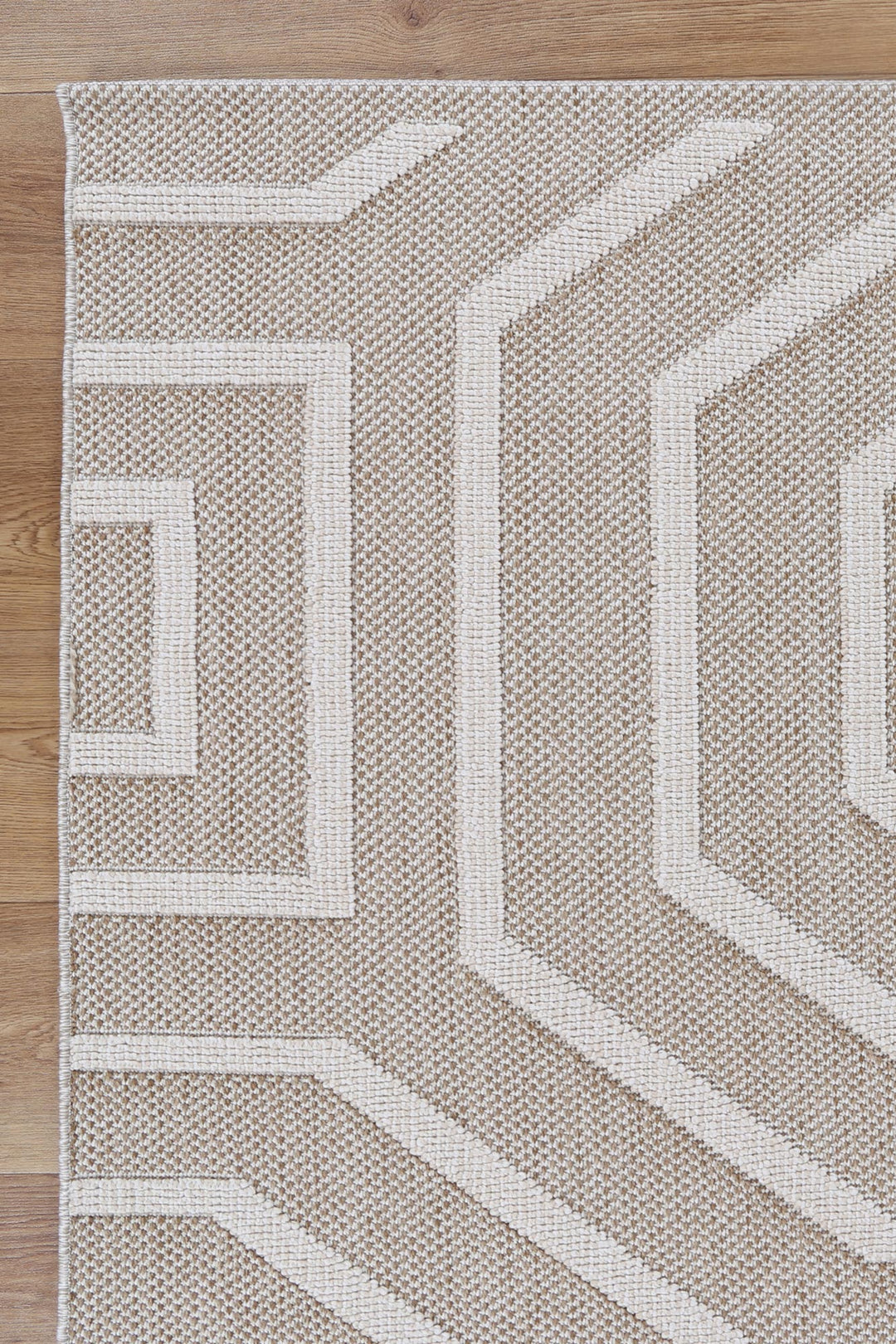 Yumi Lui Beige Geometric Flatweave Rug