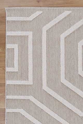 Yumi Lui Beige Geometric Flatweave Rug