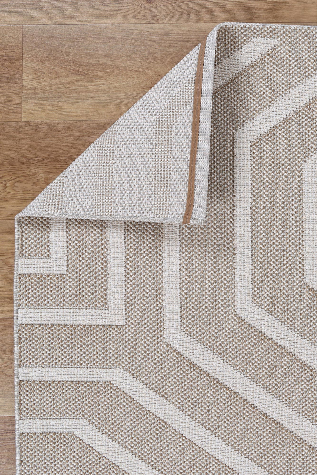 Yumi Lui Beige Geometric Flatweave Rug