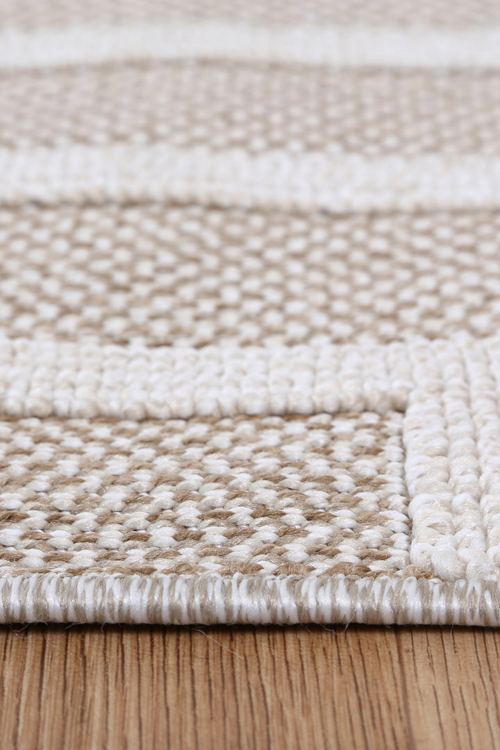 Yumi Lui Beige Geometric Flatweave Rug
