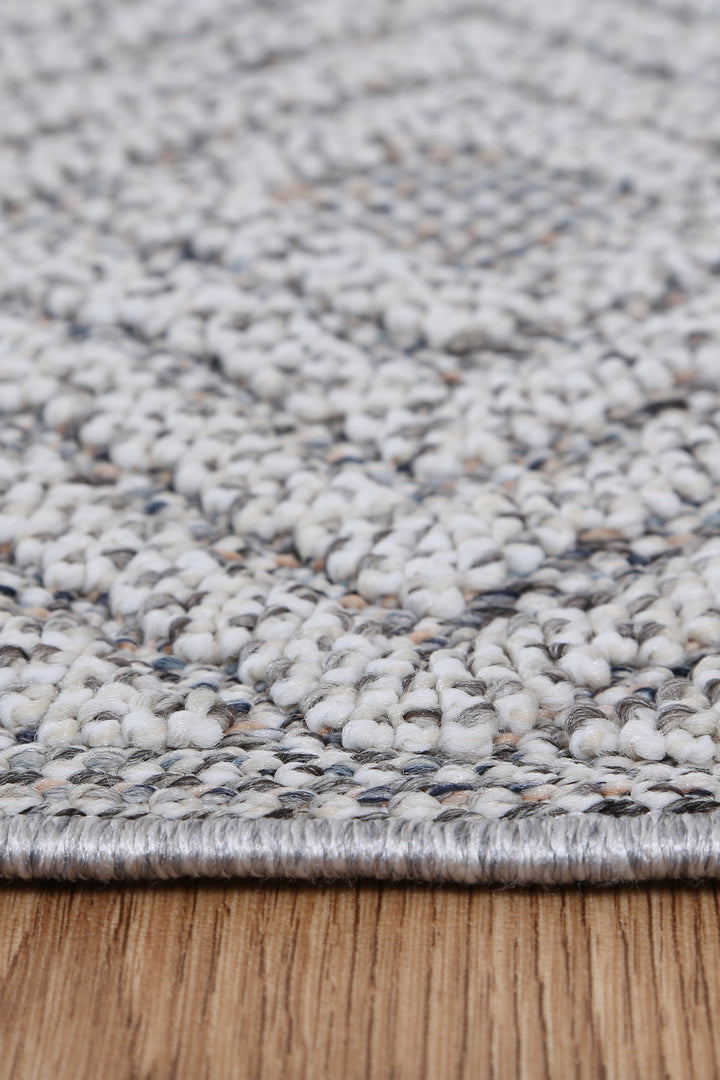 Yumi Fugui Grey Geometric Flatweave Rug