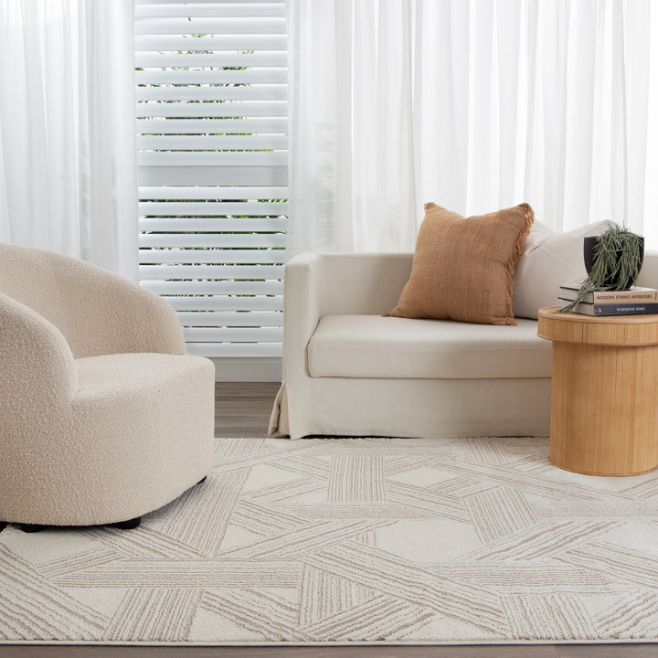 Alps Cream Geometric Rug
