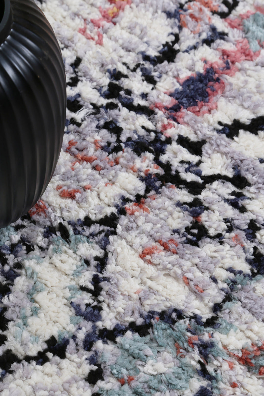 Hal Vintage Boho Fes Silver Pink Rug