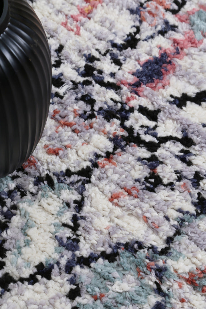 Hal Vintage Boho Fes Silver Pink Rug