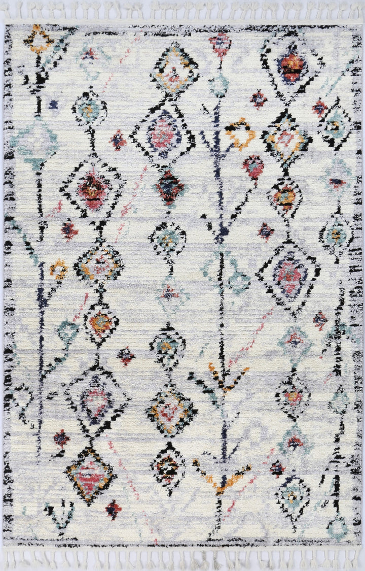 Hal Vintage Boho Taza White Rug