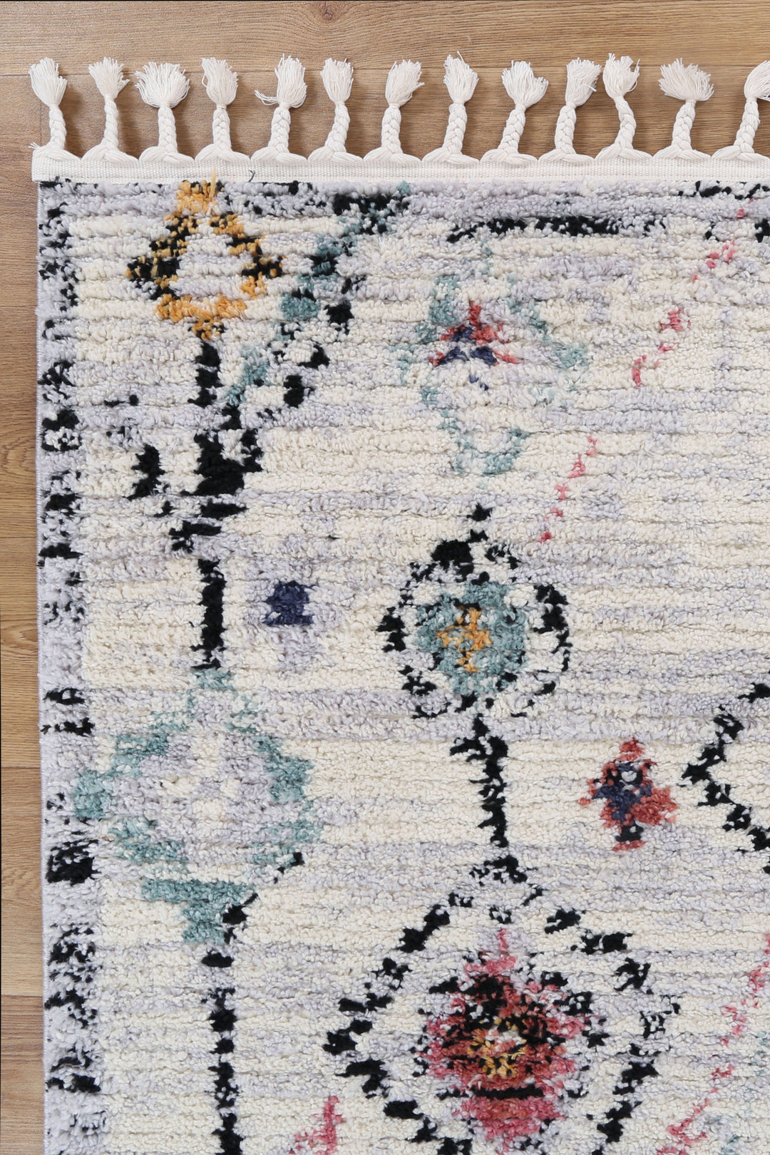Hal Vintage Boho Taza White Rug