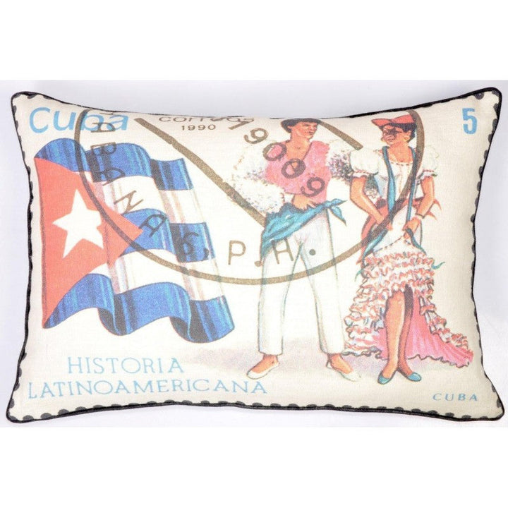 Cuba Stamp Cushion 60 x 40cm