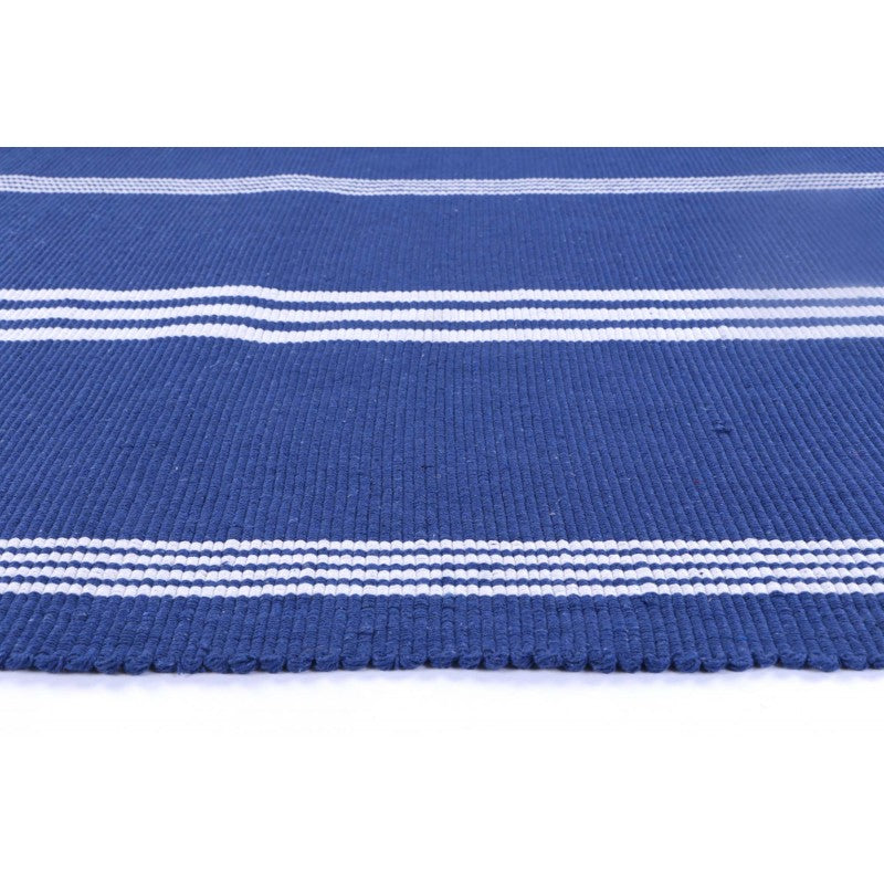 Roger Navy Cotton Mat - Bath Mat