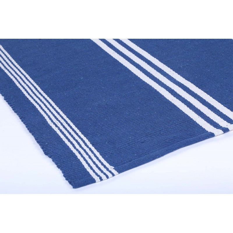 Roger Navy Cotton Mat - Rug