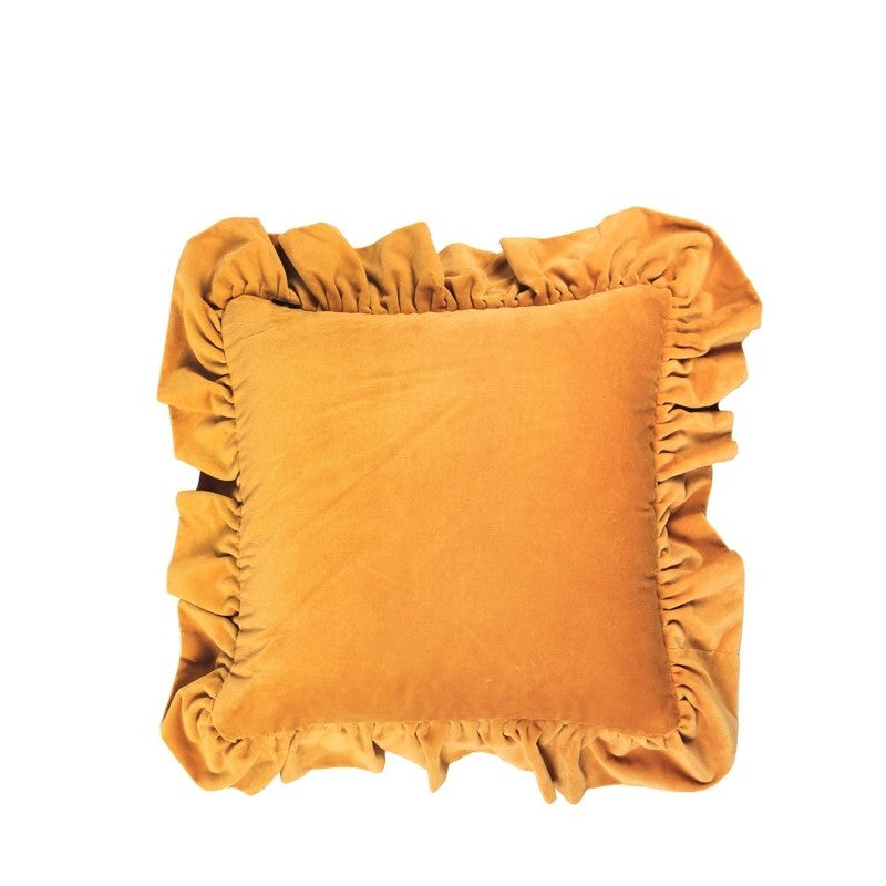 Ruffle Cushion Gold 50x50cm – Wild Yarn