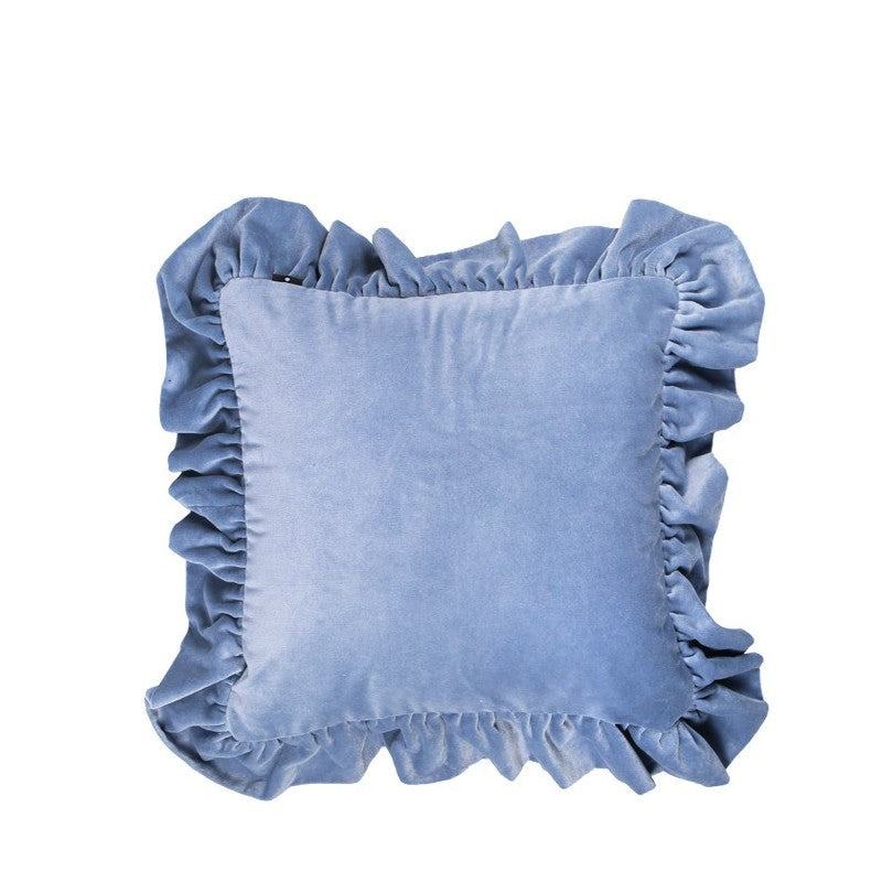 Ruffle Cushion Denim 50x50cm – Wild Yarn