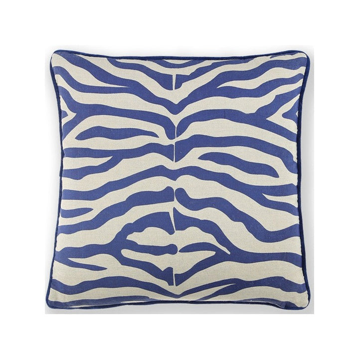 Zebra Cushion Navy 60x60cm